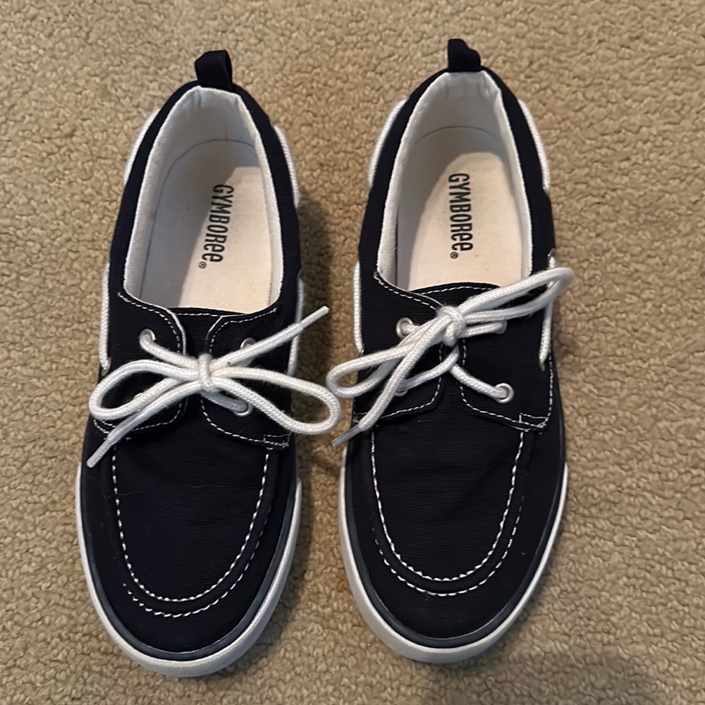 Boys navy boat shoes, size 2